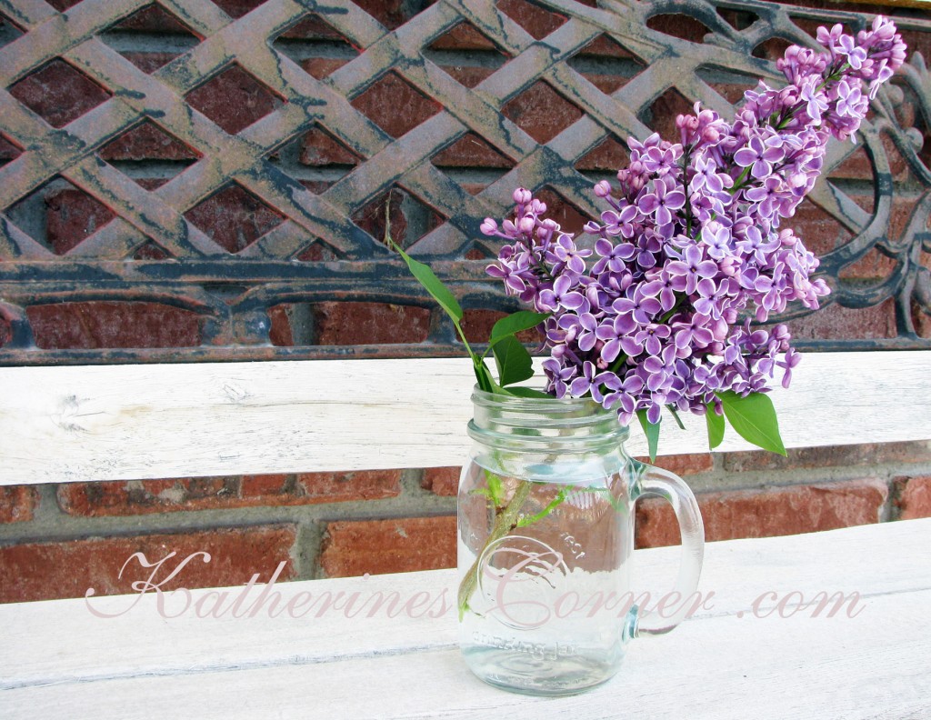 lilacs in jar