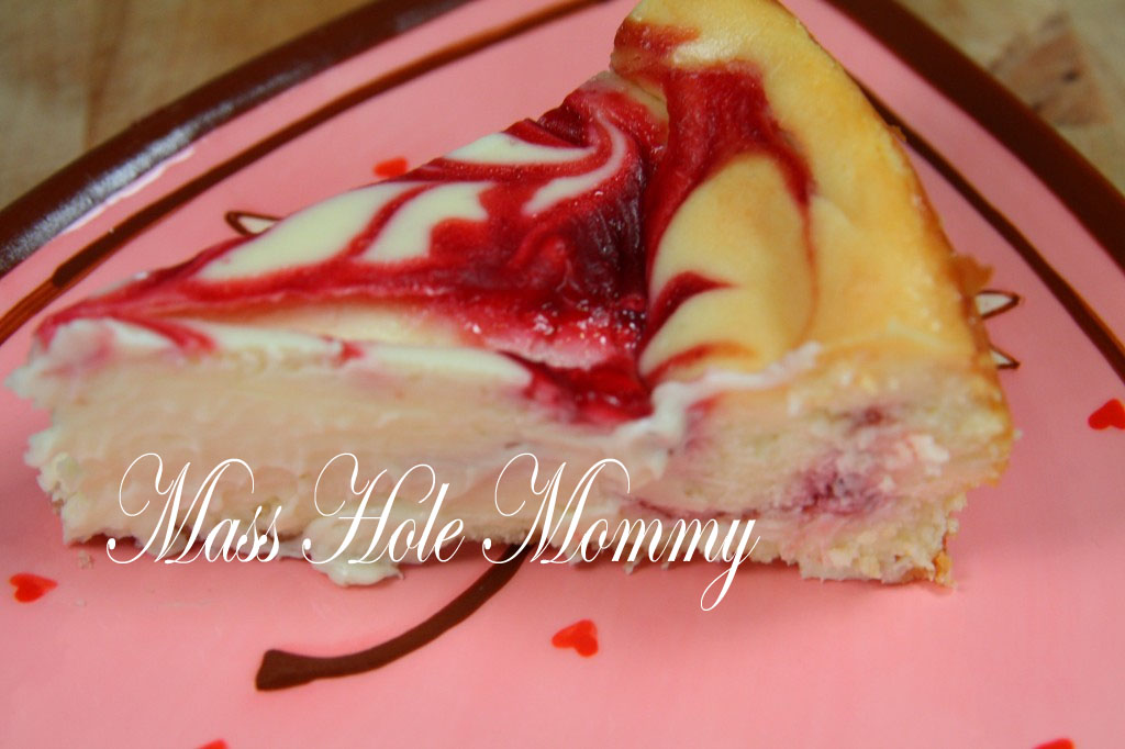 white chocolate raspberry cheesecake