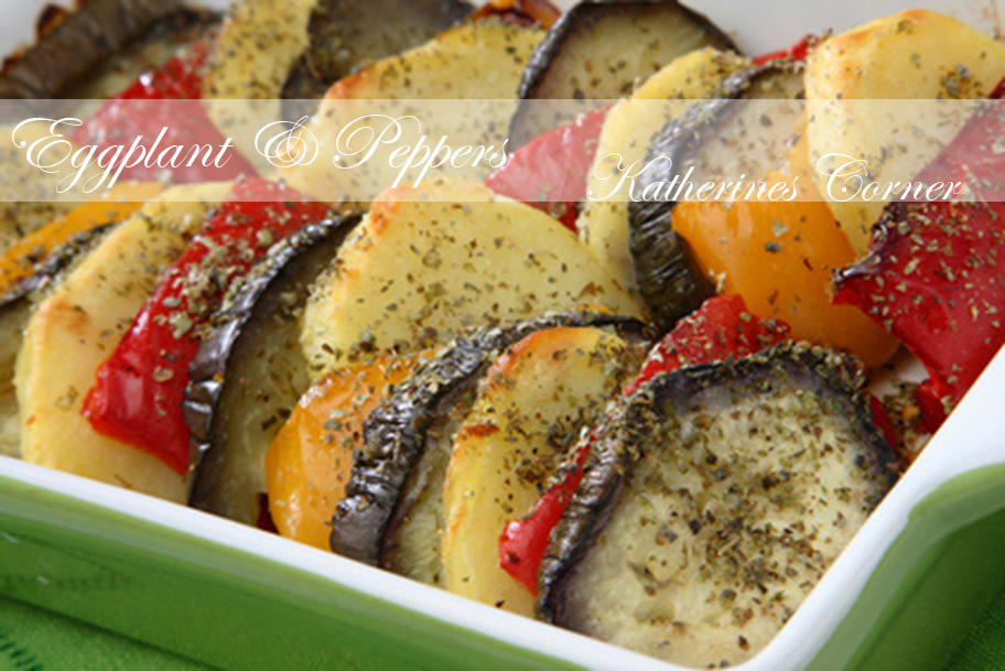 Baked Eggplant and Peppers