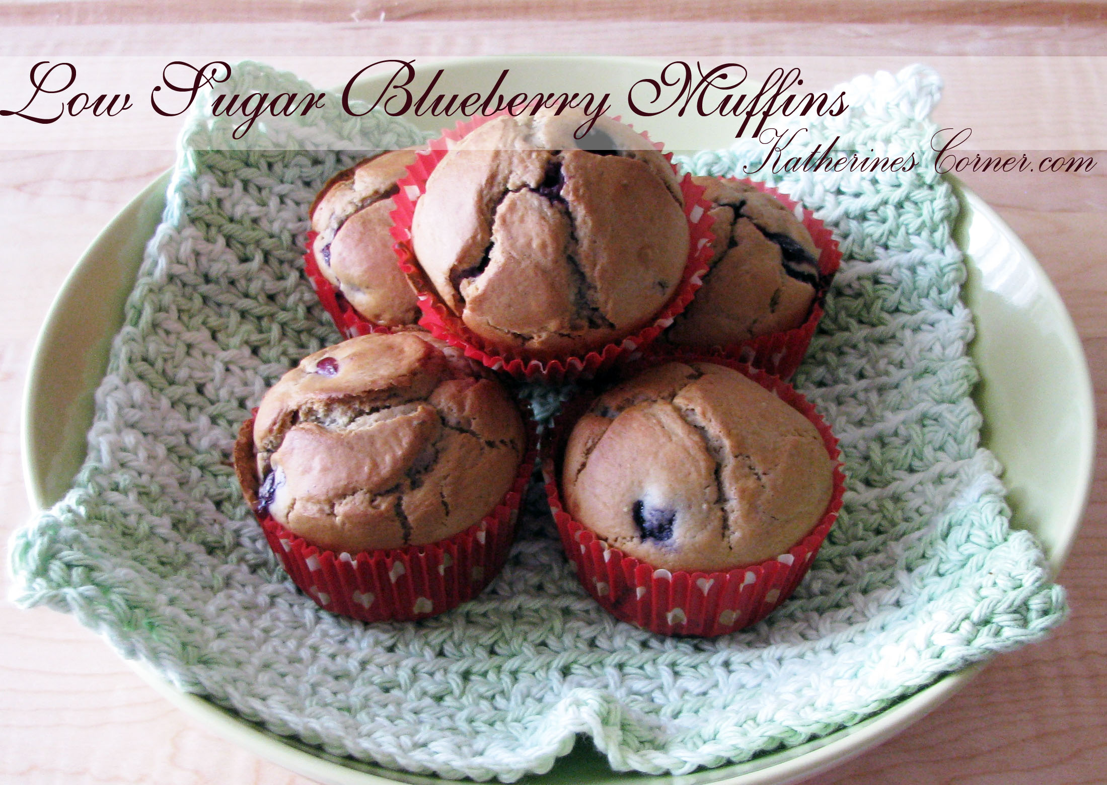 Low Sugar Blueberry Muffins