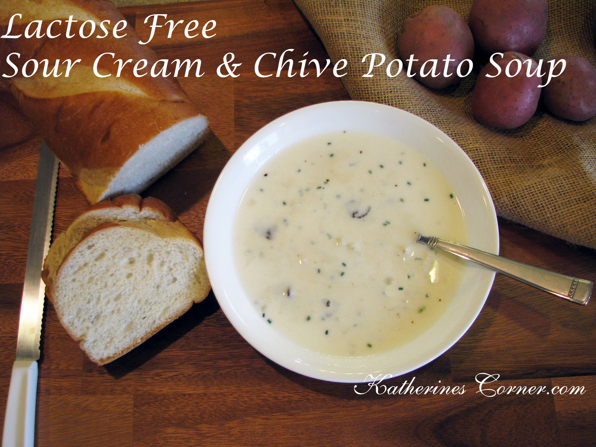 Lactose Free Sour Cream Chive Potato Soup