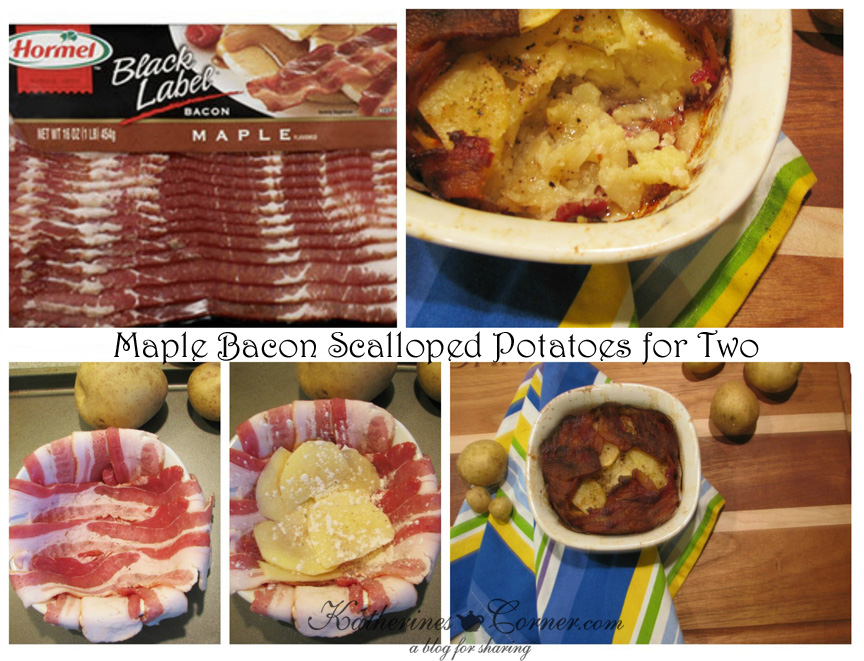 Maple Bacon Scalloped Potatoes For Two