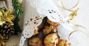 chocolate dipped coconut drop cookies