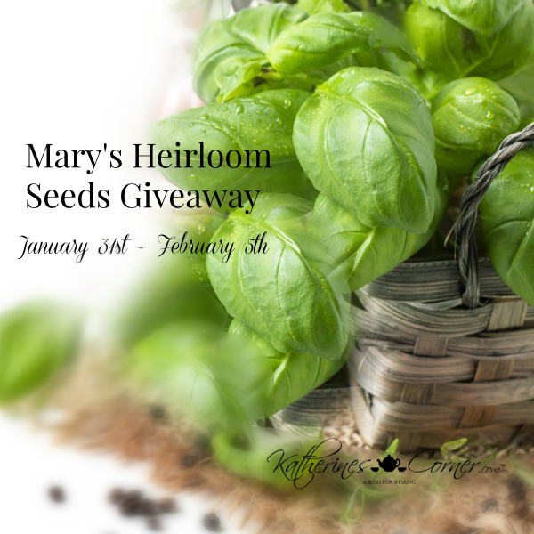 Marys Heirloom Seeds Giveaway