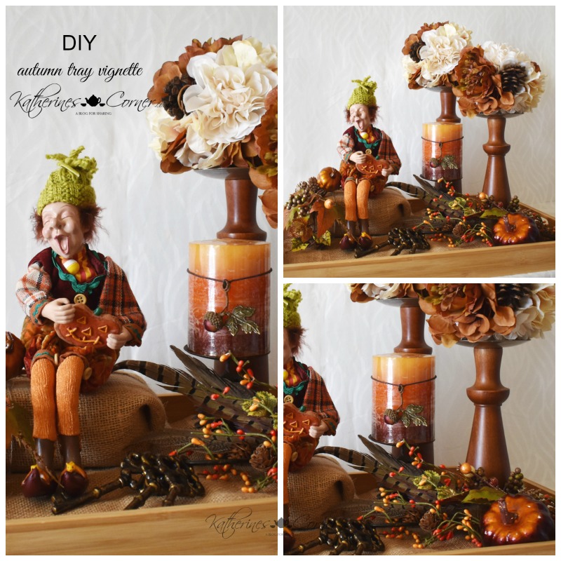 DIY Autumn Tray Vignette