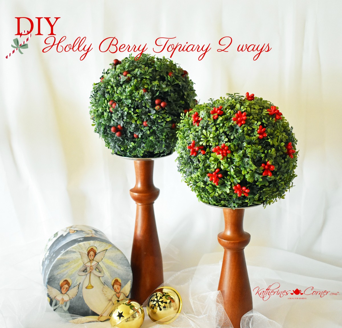 DIY Holly Berry Topiary