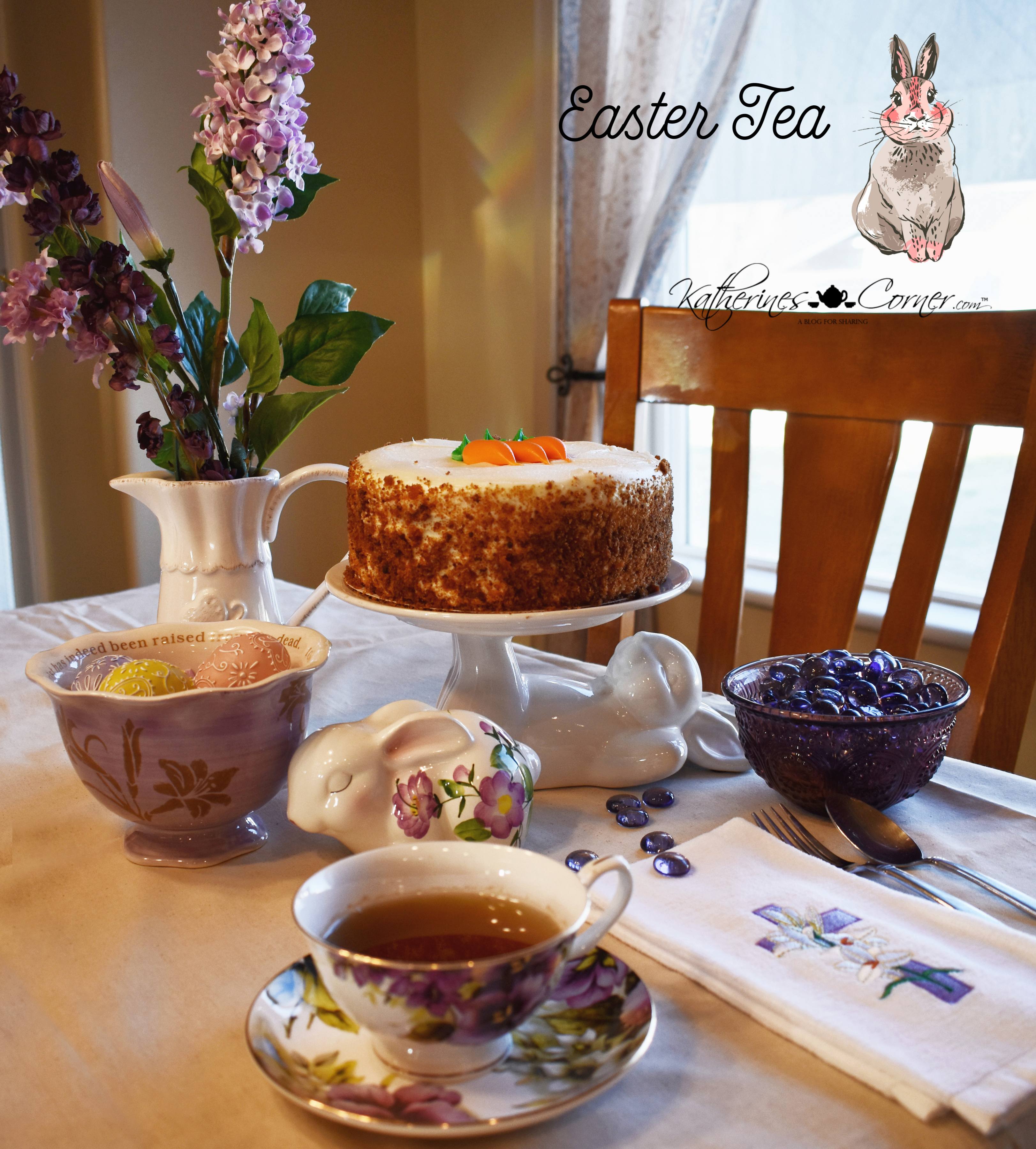 Easter Tea and Carrot Cake