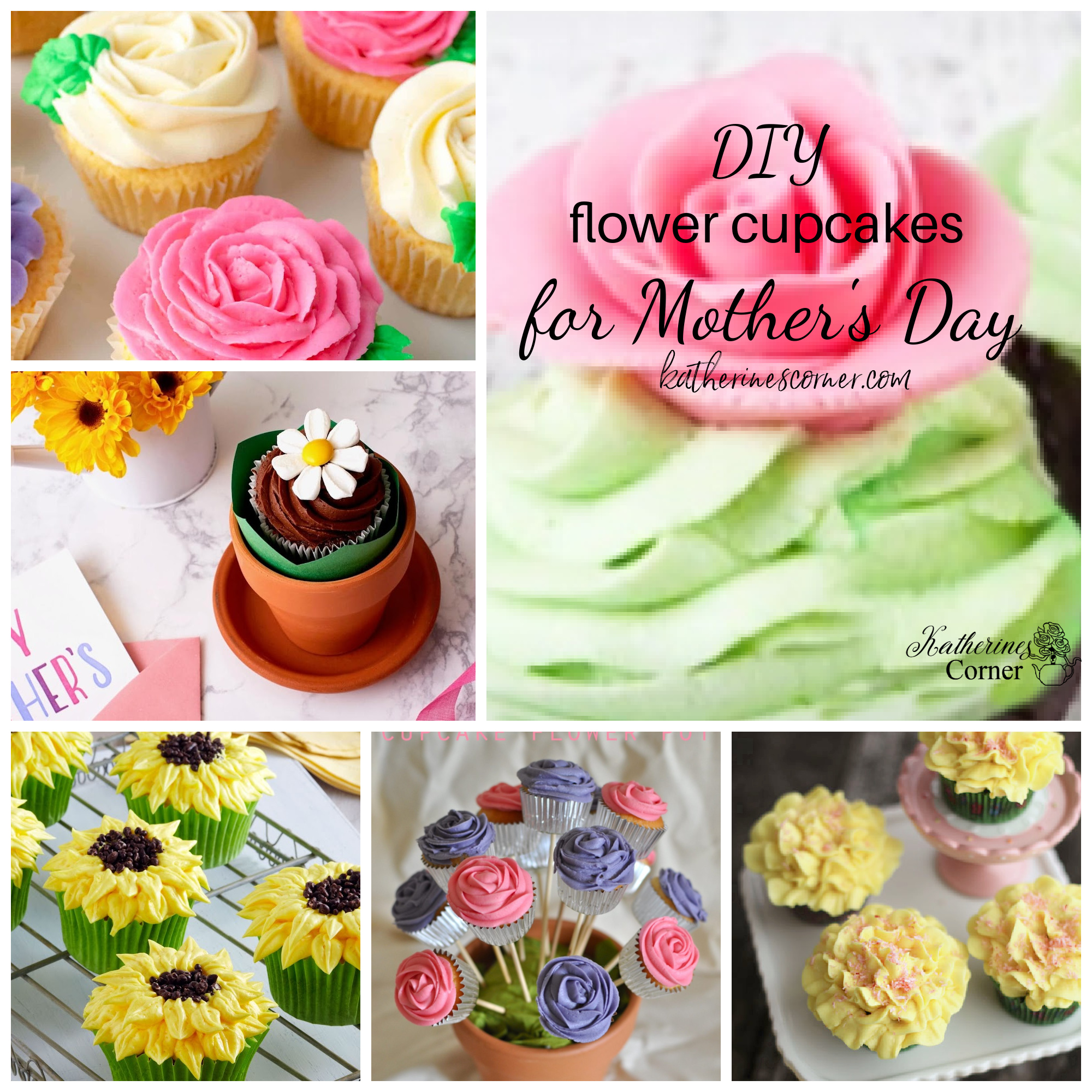 Flower Cupcakes for Mothers Day